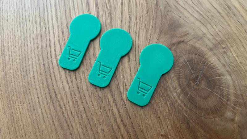 Token for shopping cart - EU version and size