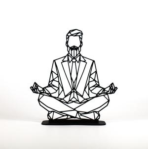 Geometric Low Poly Meditating Gentleman