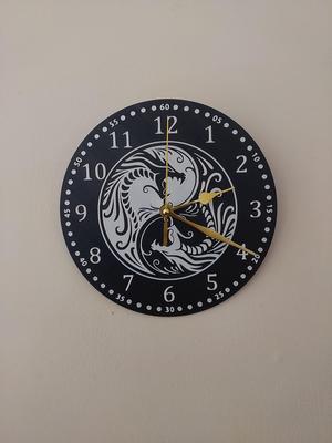 Dragon Yin Yang Clock