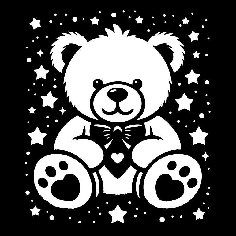 Coaster: Teddy and stars