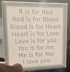 Lithophane I Love You