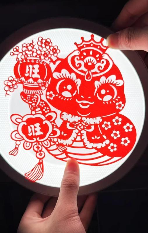 2025 Year of the Snake Baby Series: Prosperous Snake Paper-Cut Window Decoration