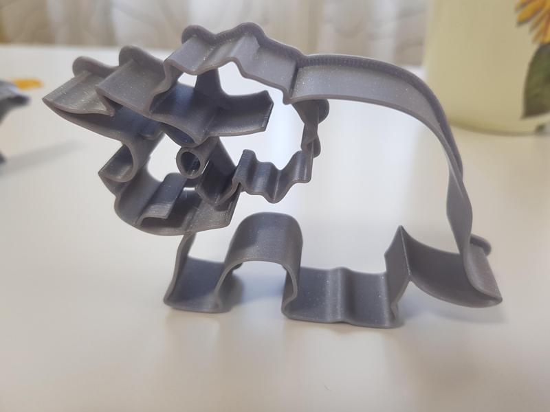 Triceratops shaped cookie cutter