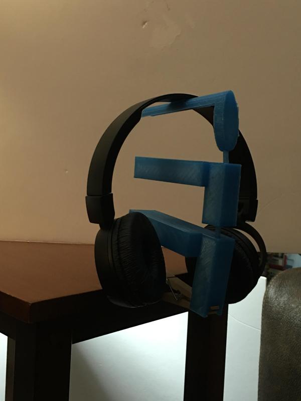 Small Modular Shelf with Headphone / Earbud Holder and Extra Shelves