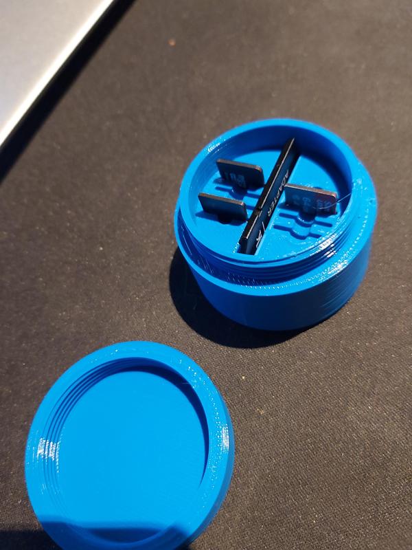 Small portable SD card holder