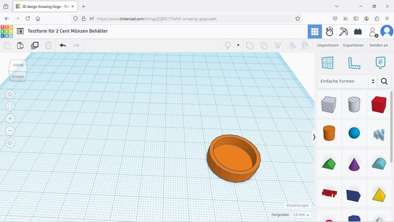 Testform für 2 Cent (€) Münzen
