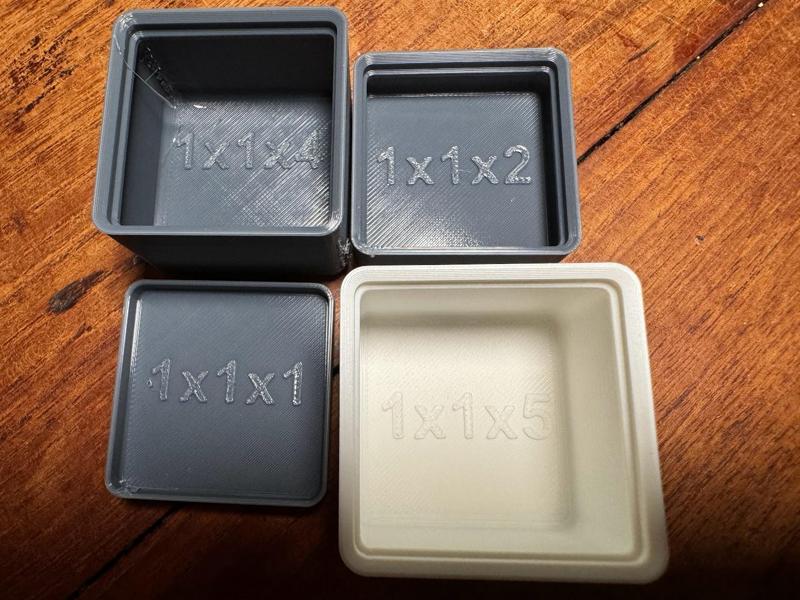 Gridfinity height planning 1x1 bins