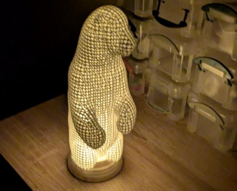 Polar bear Voronoi lantern