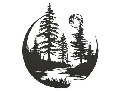 Moon & Trees