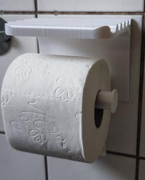 Toilettenpapierhalter mit Handyablage
