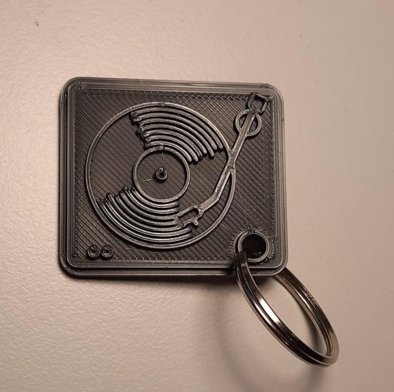 Record player/Turntable Keychain