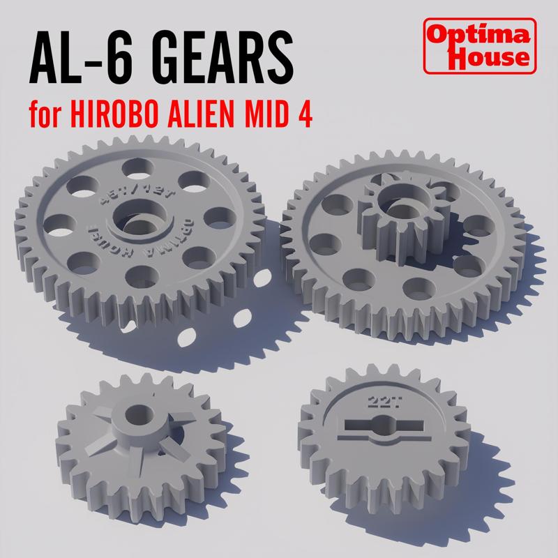 Hirobo Alien Mid 4 AL-6 gears