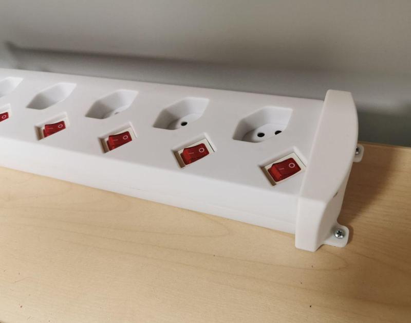 Bracket for power strip - Befestigung / Halterung für Stromschiene Steckerleiste T13 Steckdosenleiste