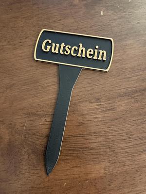 Gutschein-Pflanzschild