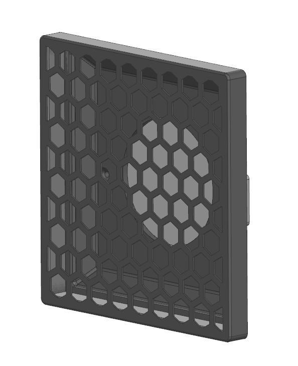 120x120x5 (two layers) active carbon K1 filter holder/cover