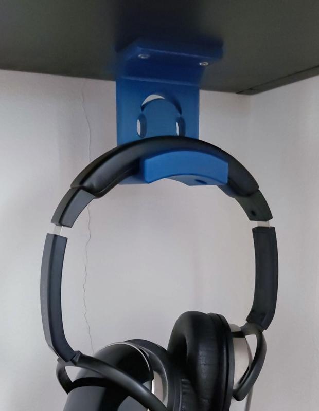 Headphones holder under shelf or rack / Držák sluchátek pod poličku či skříňku