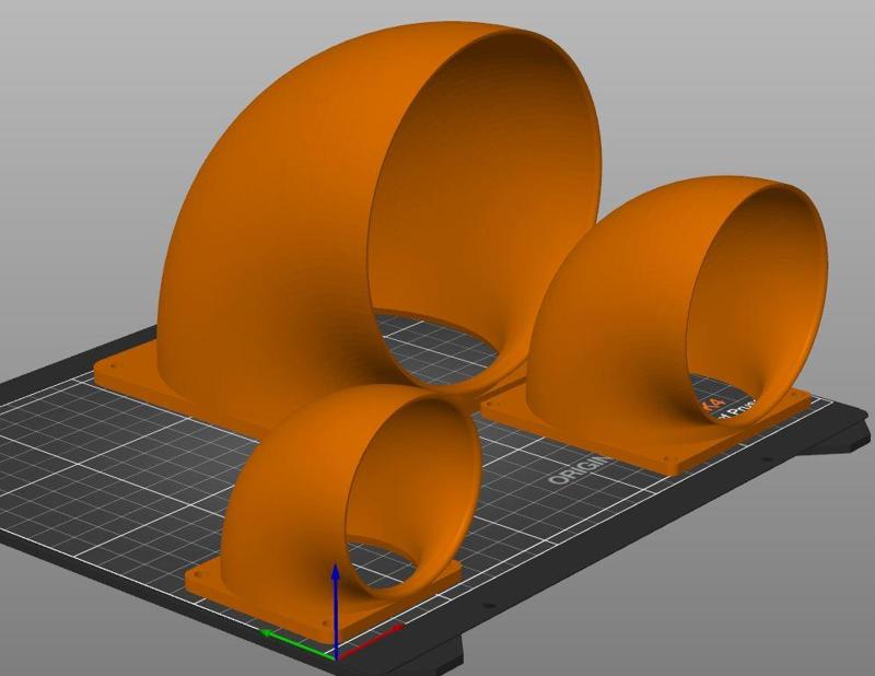 fan shroud for 60, 80 & 120mm fan, Ansaugkrümmer für 60, 80 & 120mm Lüfter