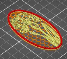 Pendant iris flower pattern