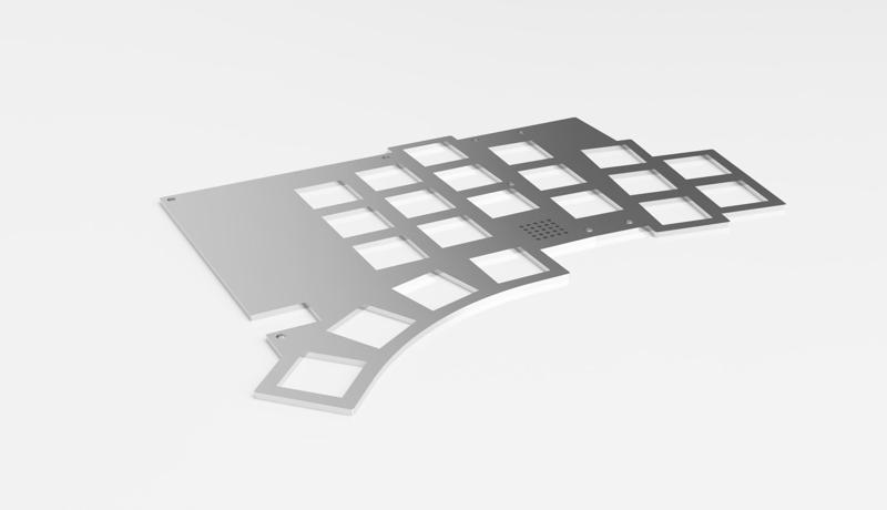 KLOR MX top plates (no encoder, no display, no encoder and no display)