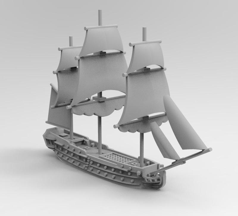 60 guns ship of the line.