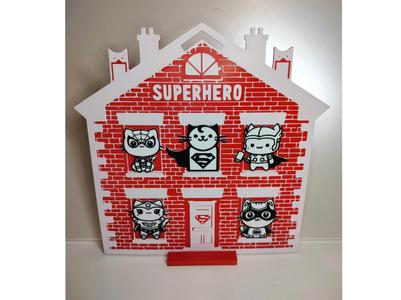 home of cat superheroes - decor