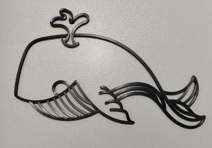 Whale wall decoration