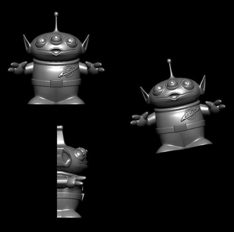 Alien 3D Model Ready for 3D Printing