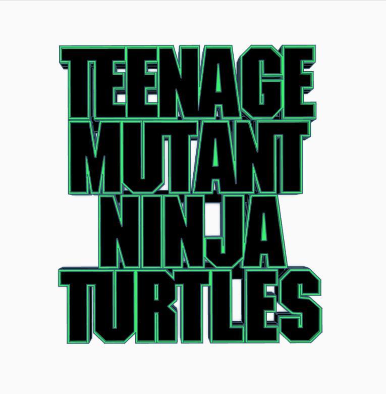 TEENAGE MUTANT NINJA TURTLES 1990 MOVIE V1 Logo Display by MANIACMANCAVE3D