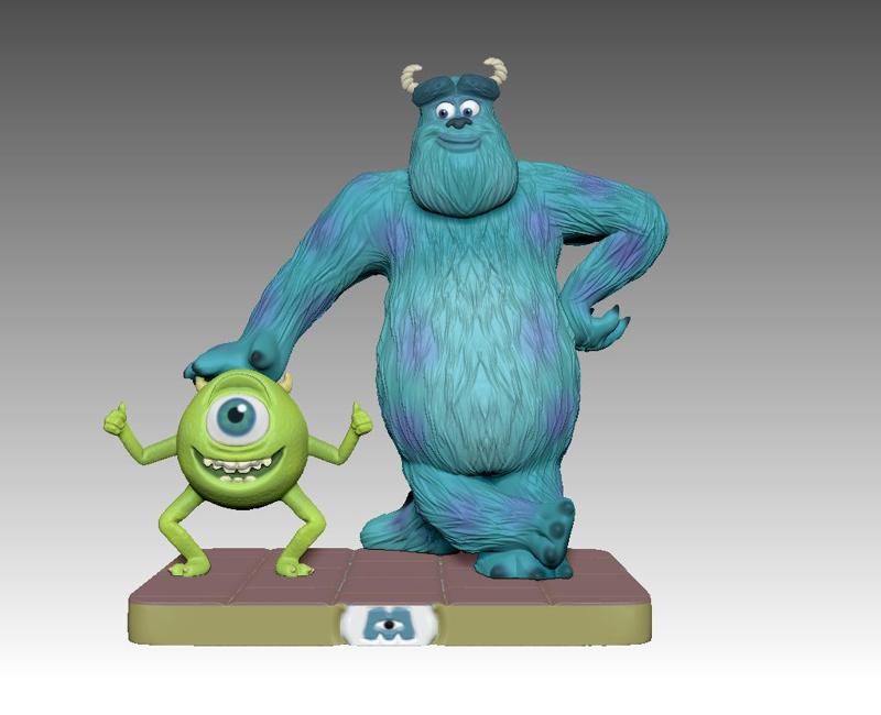 James P. Sullivan sully and mike wazowski from monsters inc and monsters university