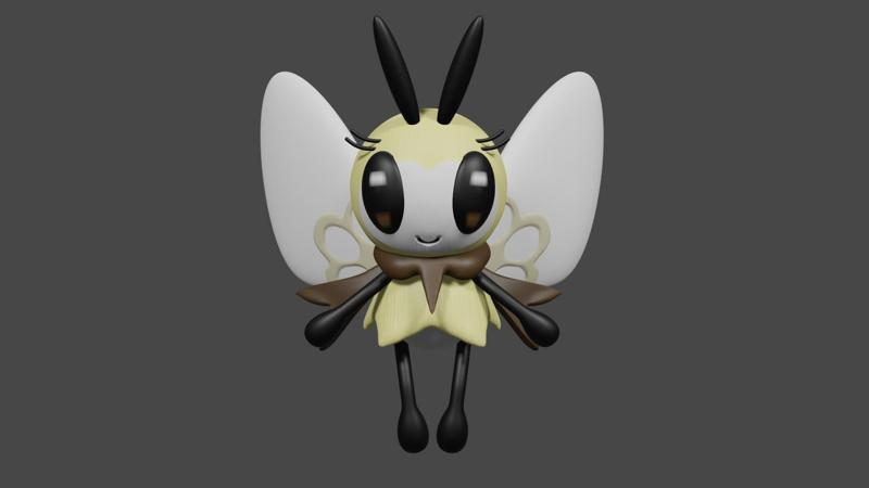 Pokemon inspired, Ribombee, Tabletop DnD miniature