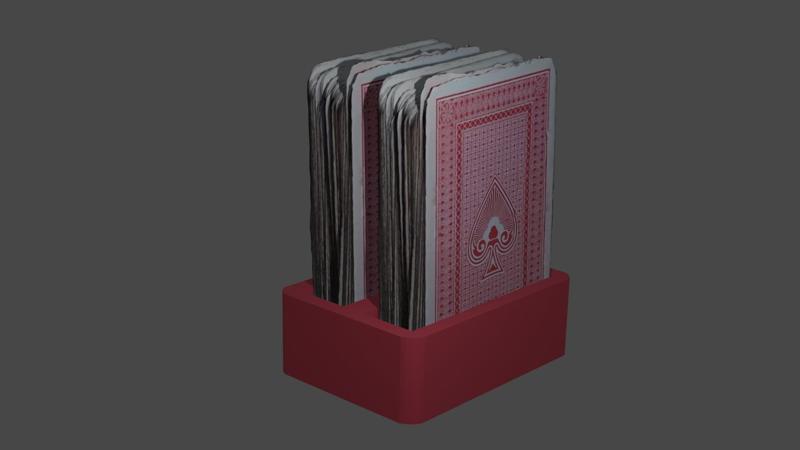 vertical deck of cards holder for drawer playing cards
