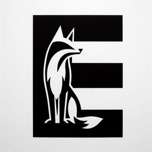 Fox alphabet: Letter E (version 4)