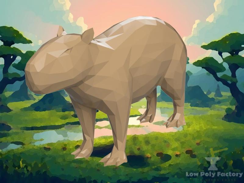 Low-Poly Capybara