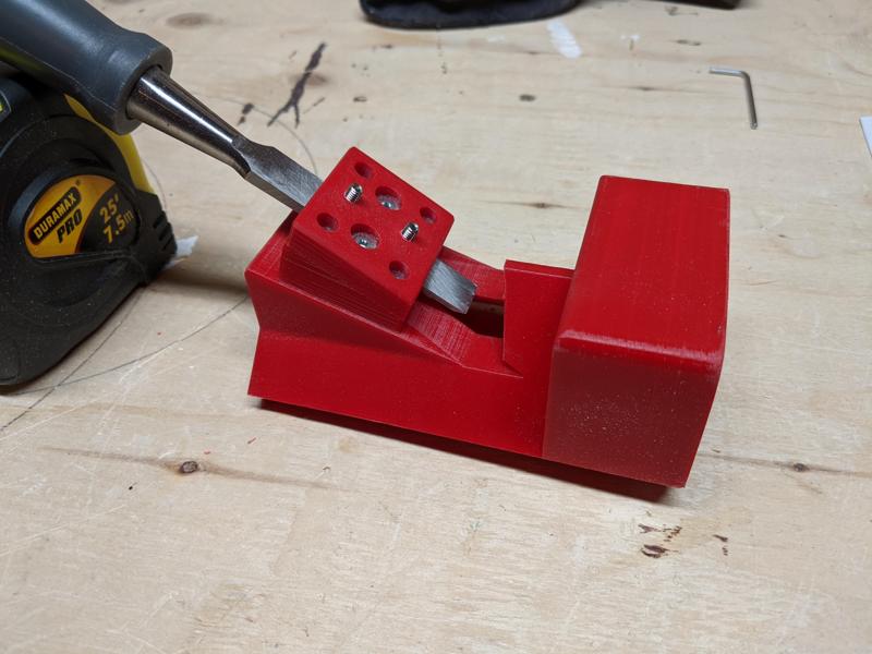 Corner chamfering jig