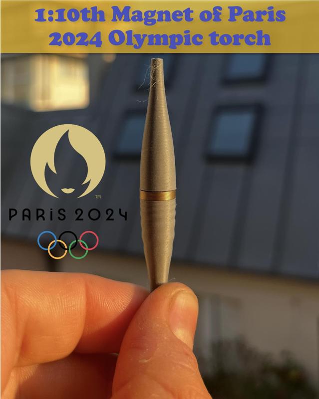 Paris 2024 Olympic flame fridge magnet