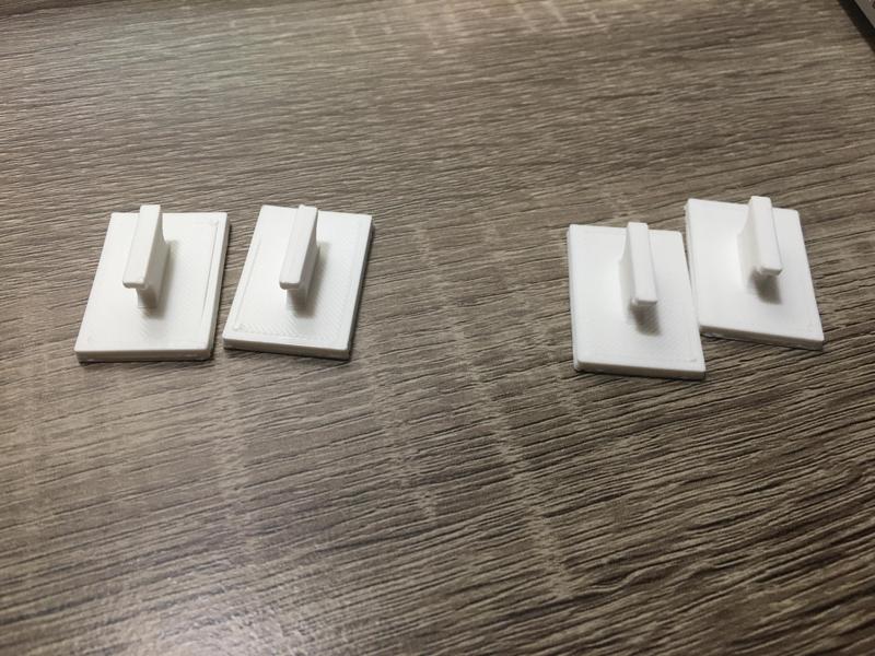 3D printed set of curtain rod hooks no screws needed