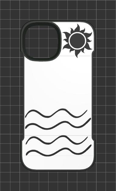 iPhone 15 Case with Sun and Sea