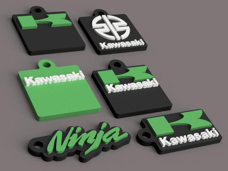 Kawasaki Motorrad Schlüsselanhänger