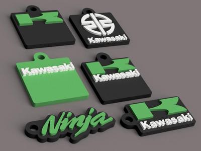 Kawasaki Motorrad Schlüsselanhänger