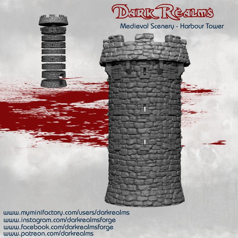 Dark Realms Medieval Scenery - Harbour Tower