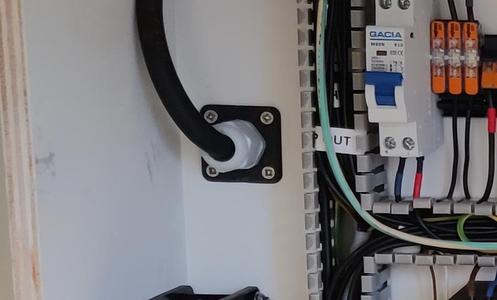 Mounting plate for cable gland M20x1.5