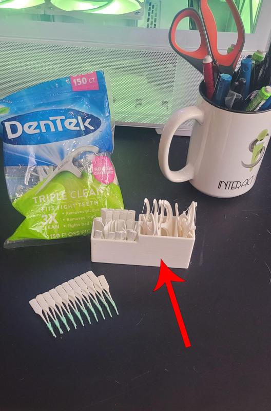 floss pick organizer / dental floss holder
