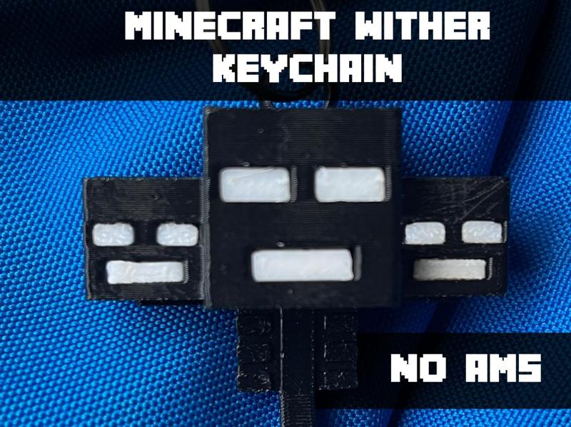 Minecraft Wither Keychain Chibi - No AMS