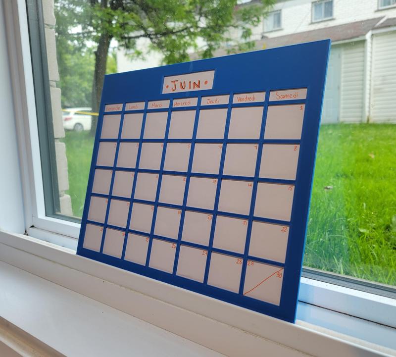 A4 Paper Sheet Calendar