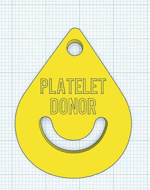 Platelet Donor Keychain