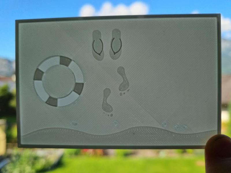 Cute Beach Lithophane