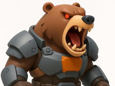 Angry mecha bear