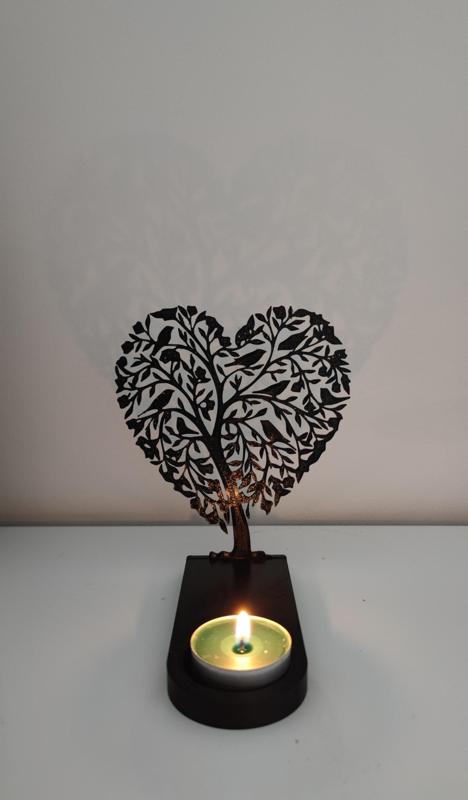 Candle holder - Arbre de vie coeur