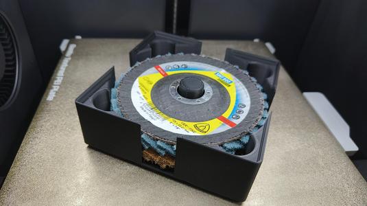 Gridfinity angle grinder disk holder - 125mm