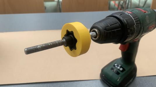 Sterngriff Adapter auf Vierkant 1/4"